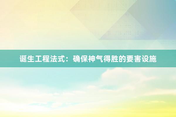 诞生工程法式：确保神气得胜的要害设施