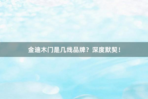 金迪木门是几线品牌？深度默契！